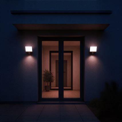 Προβολέας LED με αισθητήρα κίνησης και λυκόφωτος DAVOS LED/30W/230V IP54 μαύρος