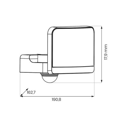 Προβολέας LED με αισθητήρα κίνησης και λυκόφωτος DAVOS LED/30W/230V IP54 μαύρος