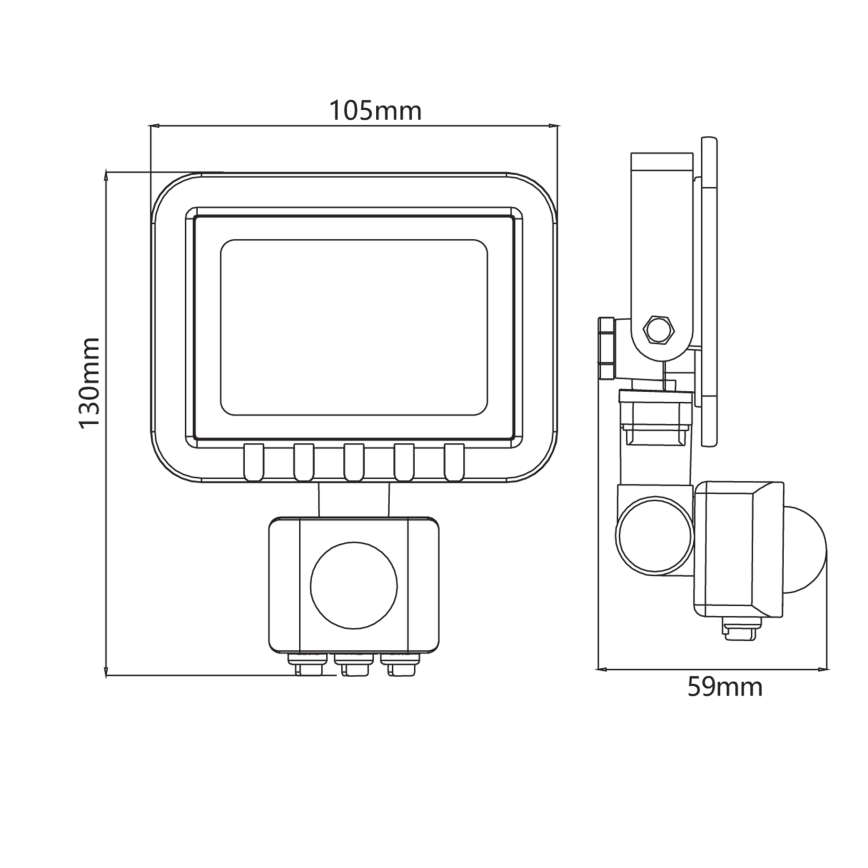 Προβολέας LED με αισθητήρα LED/10W/230V IP65