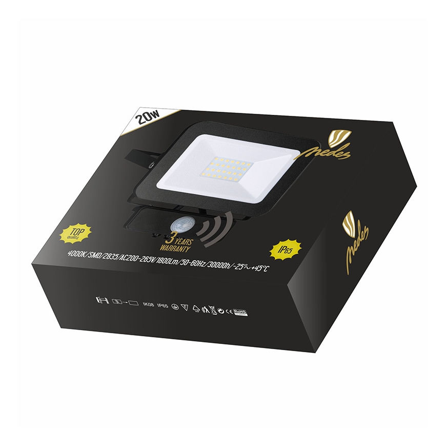 Προβολέας LED με αισθητήρα LED/20W/230V IP65