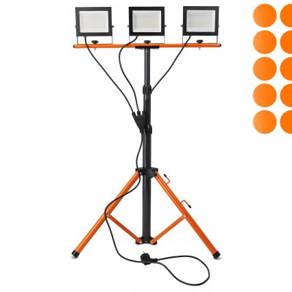Προβολέας LED με τρίποδο 3xLED/50W/230V 4500K IP65 μαύρο/πορτοκαλί