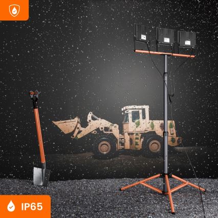 Προβολέας LED με βάση 3xLED/100W/230V 4500K IP65 μαύρο/πορτοκαλί