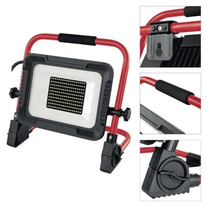 Προβολέας LED με βάση ELION LED/100W/230V 4000K IP65 κόκκινο/μαύρο