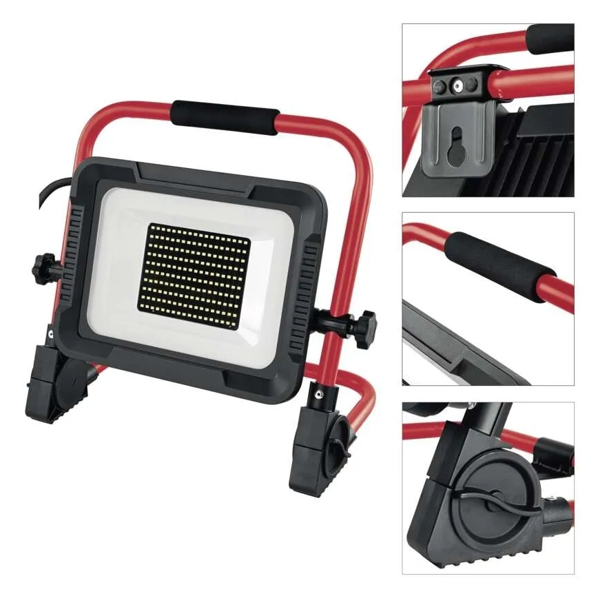 Προβολέας LED με βάση ELION LED/100W/230V 4000K IP65 κόκκινο/μαύρο