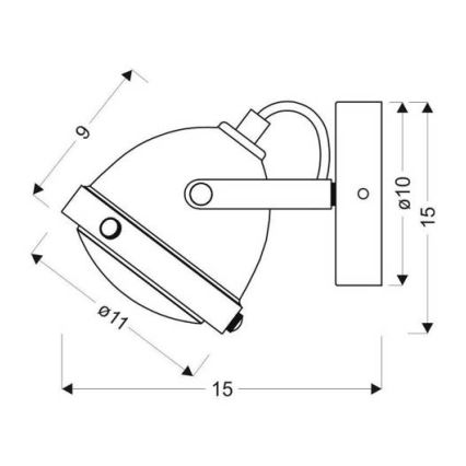 Προβολέας τοίχου FRODO 1xGU10/40W/230V