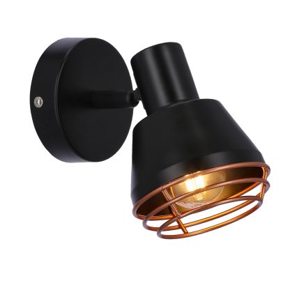 Προβολέας τοίχου NERIA 1xE14/40W/230V μαύρο/χαλκός