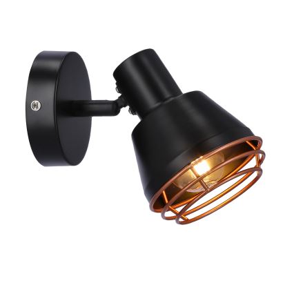 Προβολέας τοίχου NERIA 1xE14/40W/230V μαύρο/χαλκός