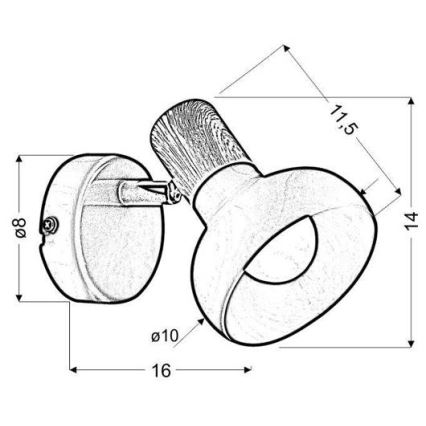 Προβολέας τοίχου PUERTO 1xE14/40W/230V