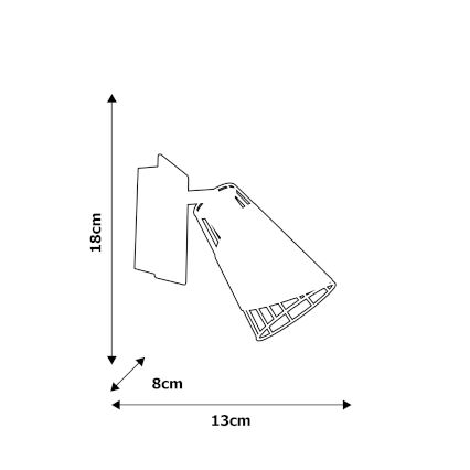 Προβολέας τοίχου RICK 1xE14/40W/230V