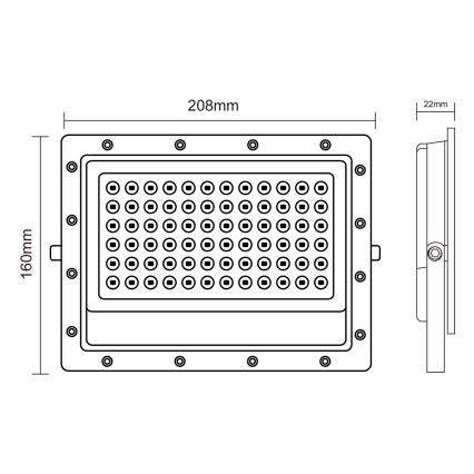 Προβολέας εξωτερικού χώρου LED LED/100W/230V 5000K IP65 γκρι
