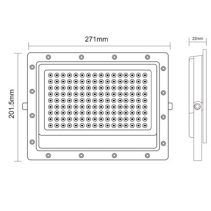 Προβολέας εξωτερικού χώρου LED LED/150W/230V 5000K IP65 γκρι