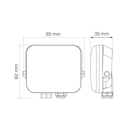 Προβολέας εξωτερικού χώρου LED MILKY LED/10W/230V 4000K IP65 μαύρο