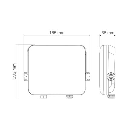 Προβολέας εξωτερικού χώρου LED MILKY LED/30W/230V 4000K IP65 μαύρο