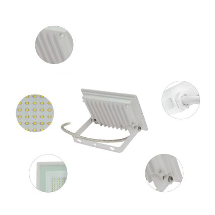 Προβολέας εξωτερικού χώρου LED NOCTIS LUX 3 LED/30W/230V 3000K IP65 λευκό