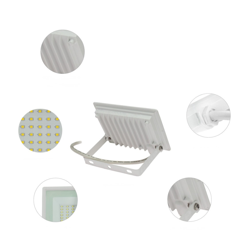 Προβολέας εξωτερικού χώρου LED NOCTIS LUX 3 LED/30W/230V 3000K IP65 λευκό