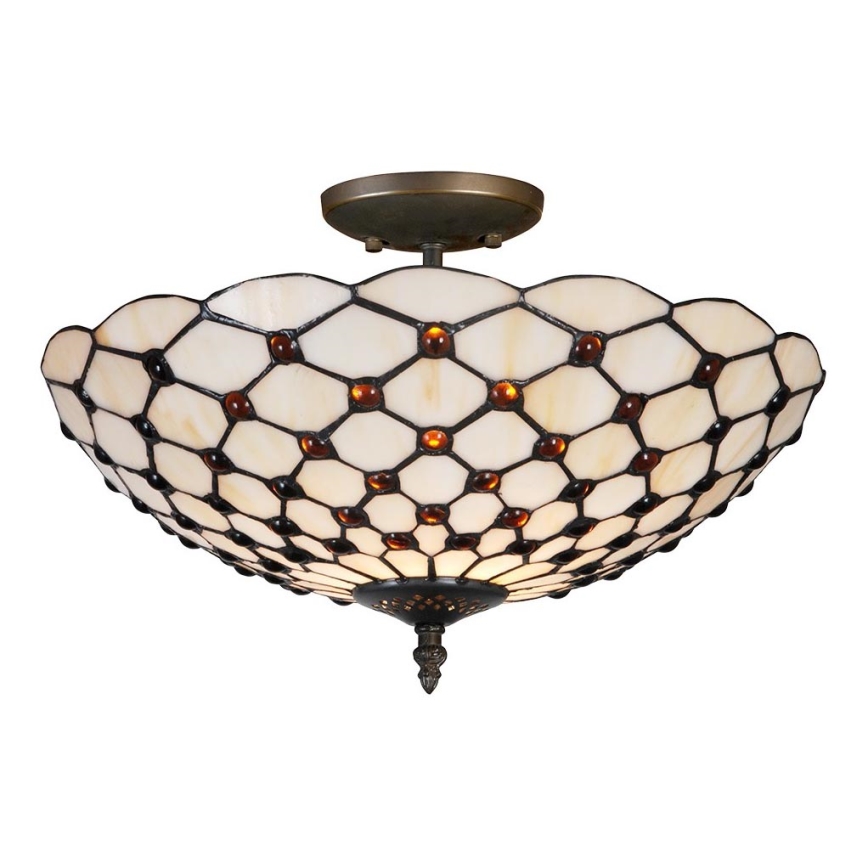 Prezent 109 - Φως οροφής TIFFANY 2xE27/40W/230V