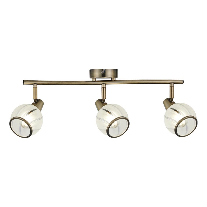 Prezent 14105 - Φωτιστικό σποτ SIENTO 3xE14/40W/230V ορείχαλκος