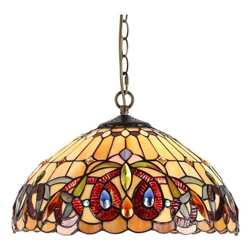 Prezent 1704 - Κρεμαστό φωτιστικό οροφής TIFFANY 2xE27/60W/230V