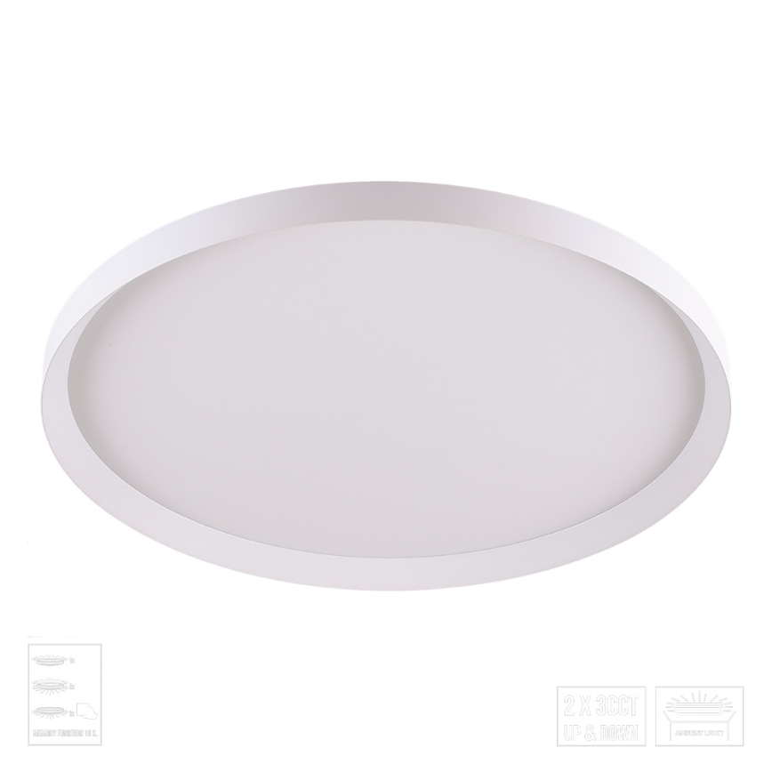 Prezent 17310 - Φωτιστικό οροφής LED ADRA LED/42W/230V + LED/13W 3000/4000/6000K Ø 48,5 cm λευκό