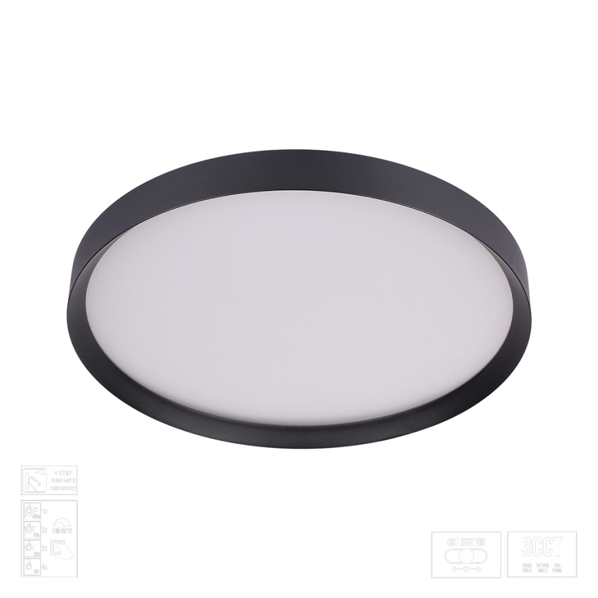 Prezent 17313 - Ρυθμιζόμενο LED φωτιστικό οροφής MAYSA LED/36W/230V 3000/4000/6000K διάμ. 39,5 εκ. μαύρο