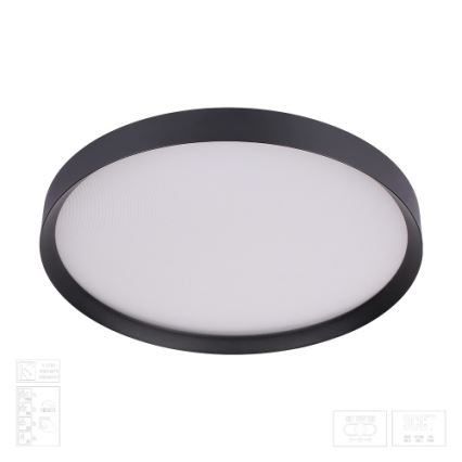 Prezent 17315 - Ρυθμιζόμενο φωτιστικό οροφής MAYSA LED/42W/230V 3000/4000/6000K Ø 48,5 cm μαύρο