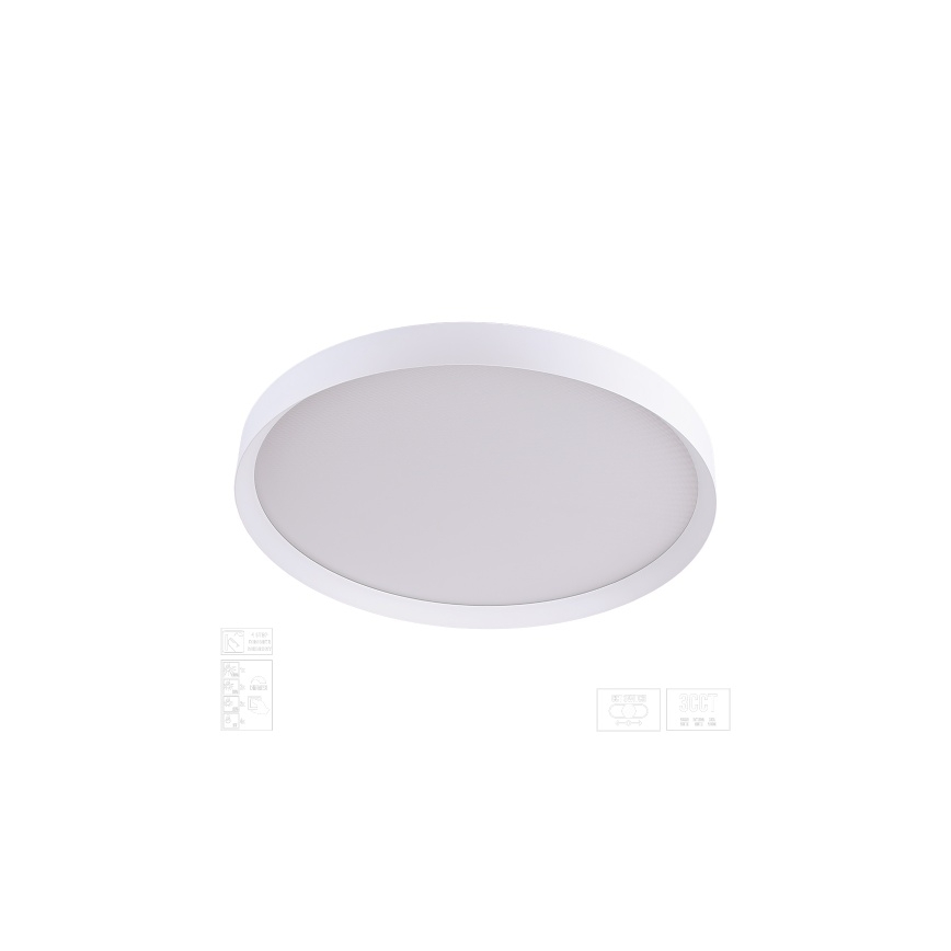 Prezent 17316 - Ρυθμιζόμενο LED φωτιστικό οροφής MAYSA LED/72W/230V 3000/4000/6000K διάμ. 77 cm λευκό