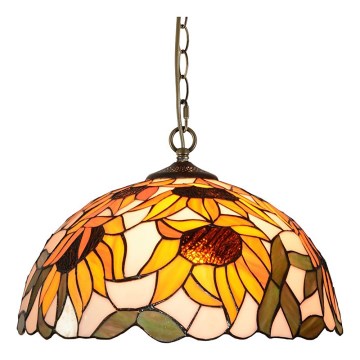 Prezent 238 - Κρεμαστό φωτιστικό με αλυσίδα TIFFANY 2xE27/60W/230V