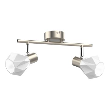 Prezent 27510 - Φωτιστικό σποτ METIS 2xE14/40W/230V ματ χρώμιο