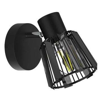 Prezent 27516 - Σποτ τοίχου PONTEO 1xE27/40W/230V μαύρο