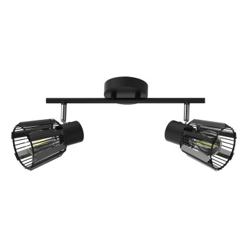 Prezent 27517 - Φωτιστικό σποτ PONTEO 2xE27/40W/230V μαύρο