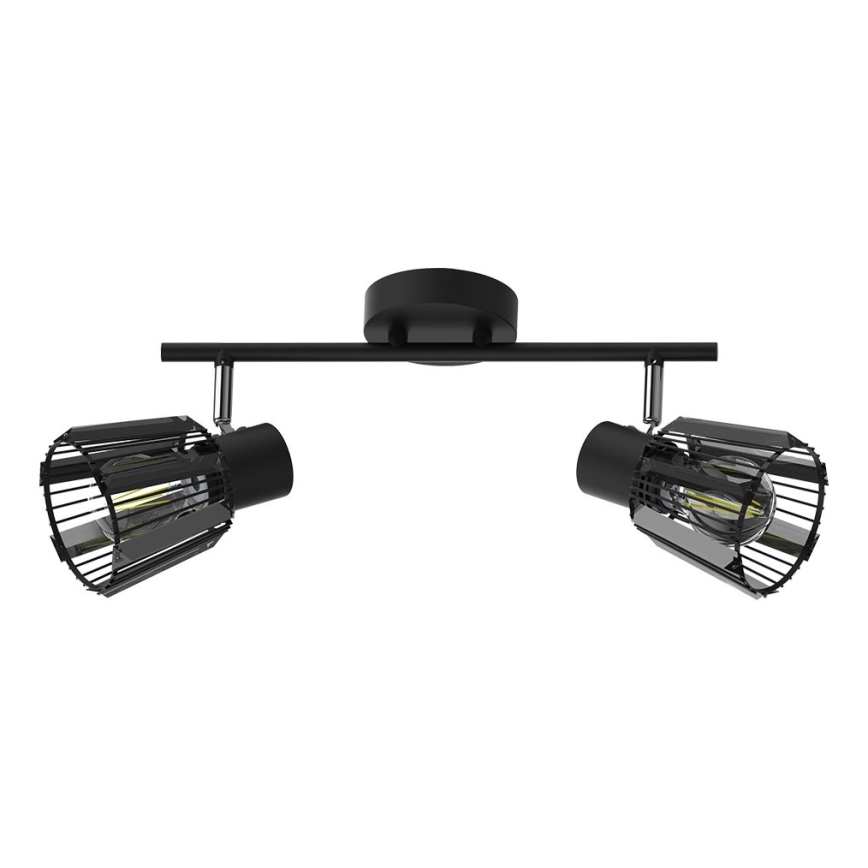 Prezent 27517 - Φωτιστικό σποτ PONTEO 2xE27/40W/230V μαύρο