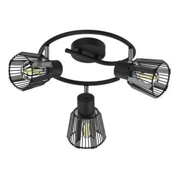 Prezent 27518 - Φωτιστικό σποτ PONTEO 3xE27/40W/230V μαύρο