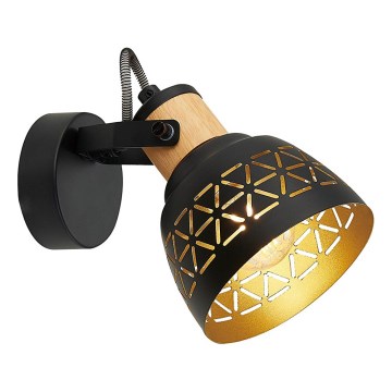 Prezent 27522 - Φωτιστικό σποτ MESCALA 1xE14/40W/230V μαύρο/Καουτσουκόδεντρο