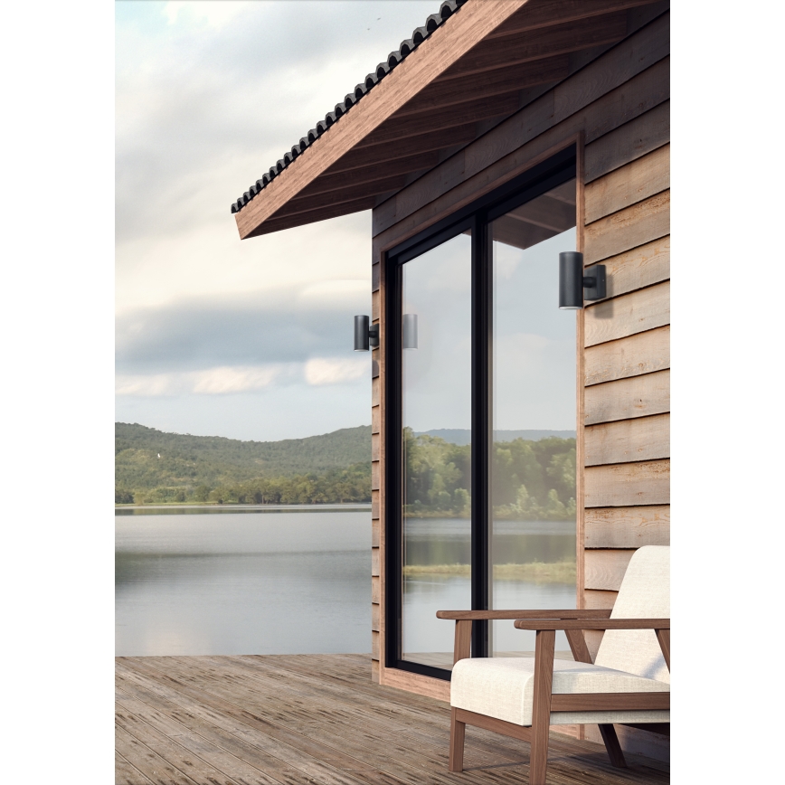 Prezent 39033 - Επιτοίχιο φωτιστικό εξωτερικού χώρου RETO 2xGU10/35W/230V IP54