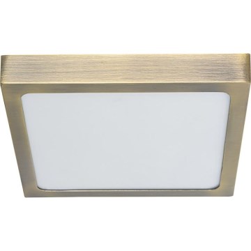 Prezent 49063 - Φωτιστικό οροφής LED LENYS LED/15W/230V 4000K 17,5x17,5 cm ορείχαλκος