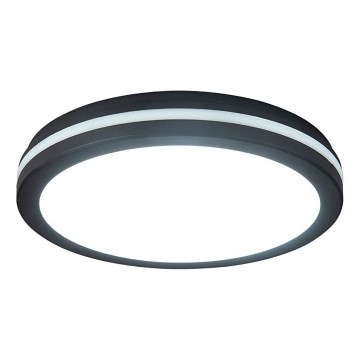 Prezent 70334 - Ρυθμιζόμενο LED εξωτερικό φωτιστικό οροφής GARDEN LED/20W/230V 3000/4000/6000K IP65 Ø 23 cm μαύρο