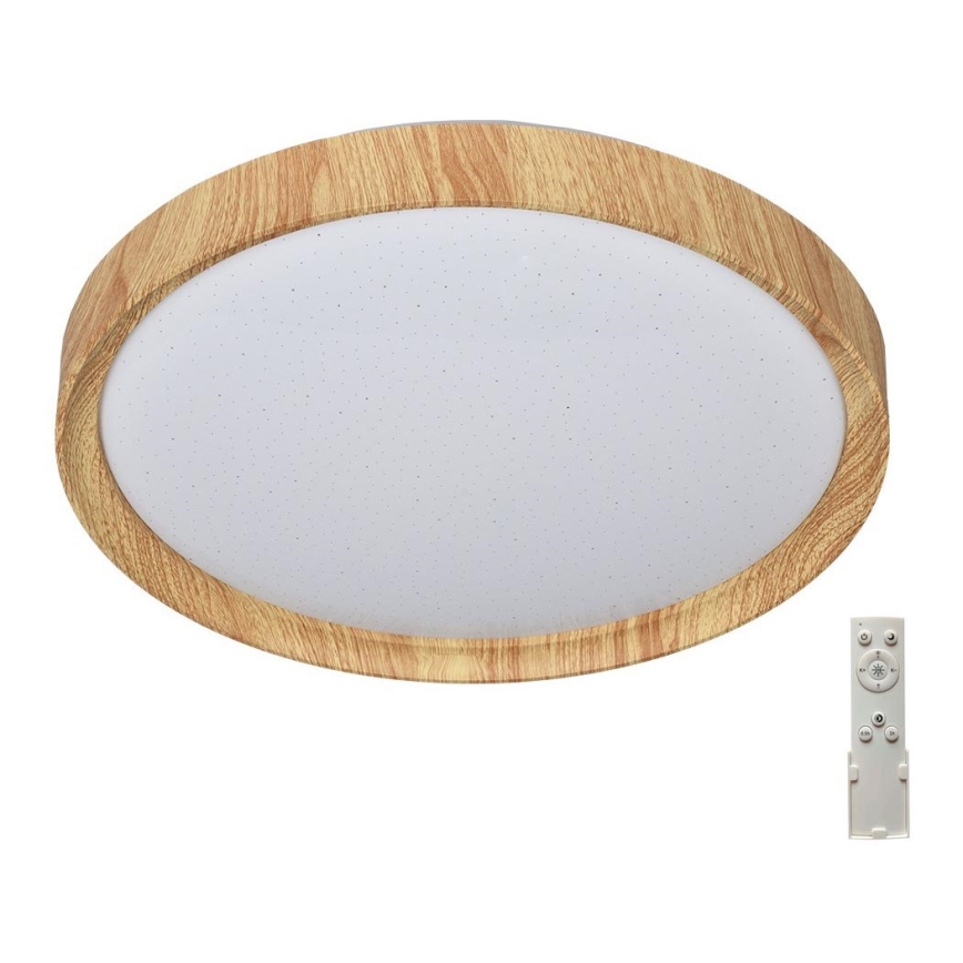 Prezent 71330 - Ρυθμιζόμενο φωτιστικό οροφής LED WOODEN LED/33W/230V 3000-6500K με τηλεχειριστήριο