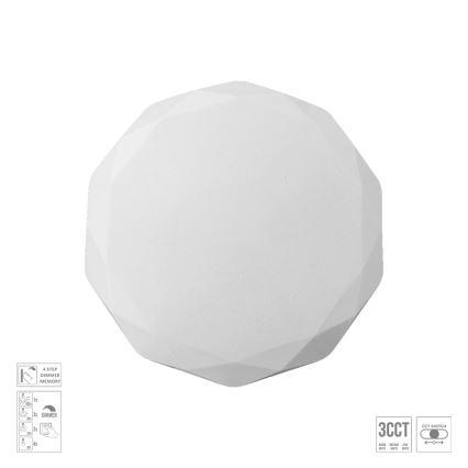 Prezent 71337 - Ρυθμιζόμενο LED φωτιστικό οροφής IRIDIO LED/18W/230V 3000/4000/6500K διάμ. 34 cm λευκό