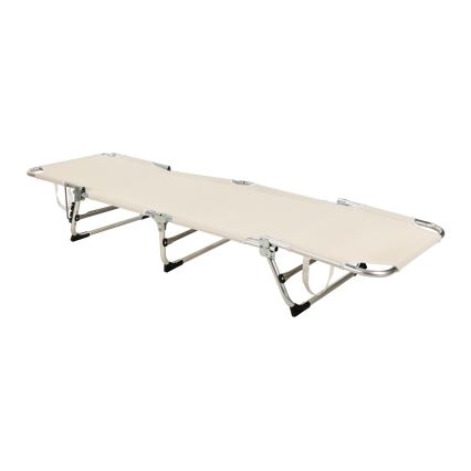 Πτυσσόμενη, ρυθμιζόμενη ξαπλώστρα SUNO 56x190 cm σε κρεμ απόχρωση