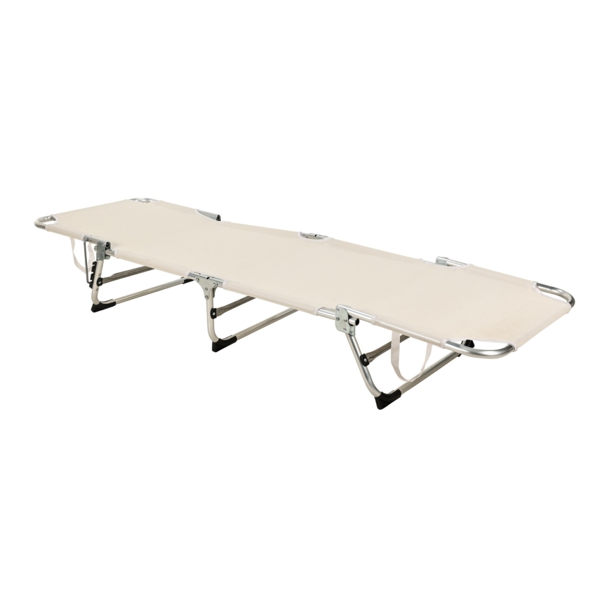 Πτυσσόμενη, ρυθμιζόμενη ξαπλώστρα SUNO 56x190 cm σε κρεμ απόχρωση
