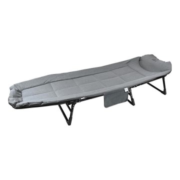 Πτυσσόμενη ρυθμιζόμενη ξαπλώστρα για κάμπινγκ, γκρι