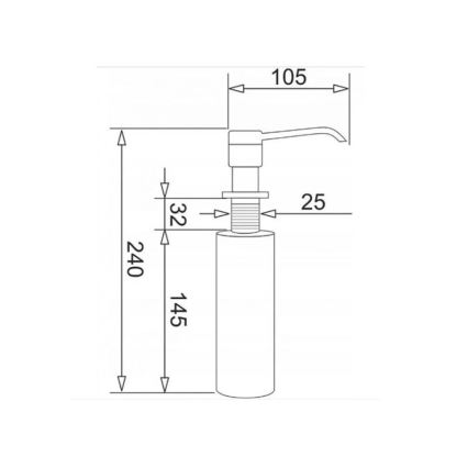 Pyramis 28102701 - Εντοιχιζόμενος διανομέας σαπουνιού μαύρος