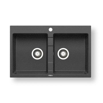 Pyramis 70053201 - Νεροχύτης κουζίνας SPARTA 78x50 cm γρανίτης/μαύρο