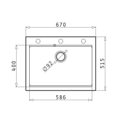 Pyramis 70094201 - Νεροχύτης κουζίνας SIROS 67x51,5 cm  γρανίτης/μαύρο
