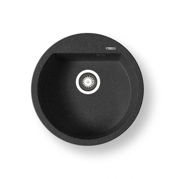 Pyramis 70106911 - Νεροχύτης κουζίνας ALAZIA διάμετρος 51 cm γρανίτης/μαύρο
