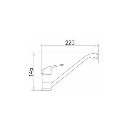 Pyramis 90915301 - Μπαταρία νεροχύτη ASALIA χρώμιο
