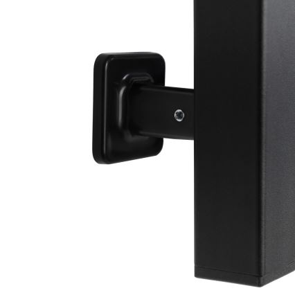 Θερμαντικό σώμα μπάνιου τύπου σκάλα με θερμοστάτη AVANGARD, 316W/230V, 50,6 cm, IP44, σε μαύρο χρώμα, αριστερή έκδοση, τετράγωνο προφίλ