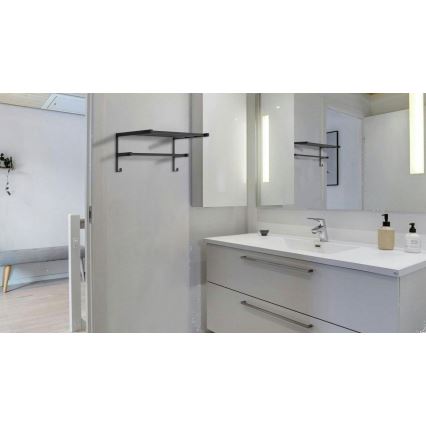 Πετσετοκρεμάστρα για καλοριφέρ μπάνιου HF SHEFFIELD 52x25,6 cm μαύρη