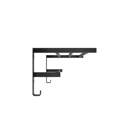 Πετσετοκρεμάστρα για καλοριφέρ μπάνιου HF SHEFFIELD 52x25,6 cm μαύρη