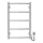 Πετσετοκρεμάστρα μπάνιου θερμαινόμενη CLASSIC 60W/230V 66x43 cm ανοξείδωτο ατσάλι/γυαλιστερό χρώμιο δεξιά